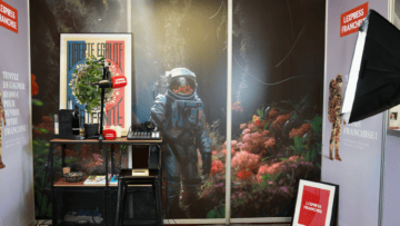 Stand L'Express Franchise au Forum franchise lyon 2023.